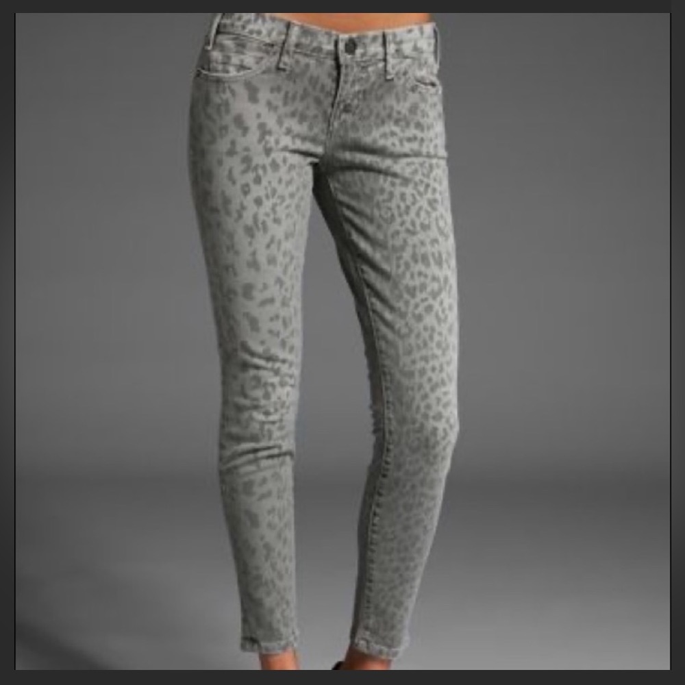 Grey leopard jeans “the stiletto”